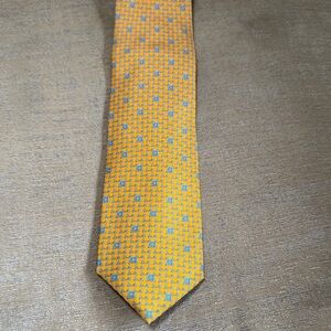 Yellow and Blue Patterned Tie